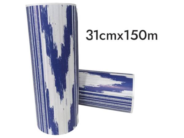 114029 - Rollo papel llengos azul 31cmx150m