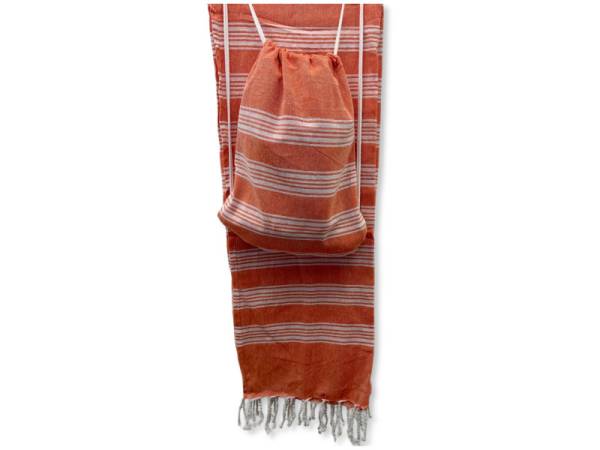 531011 - Sa.co fouta y bolsa naranja