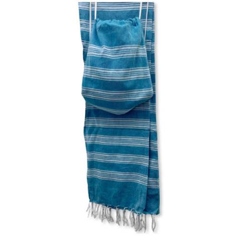 531012 - Sa.co fouta y bolsa turquesa