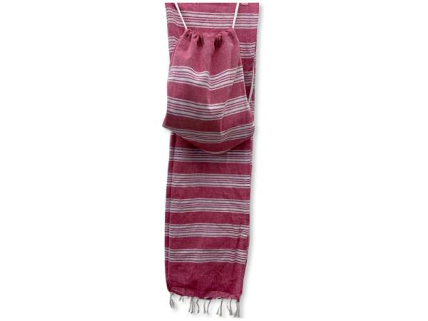 531013 - Sa.co fouta y bolsa rosa