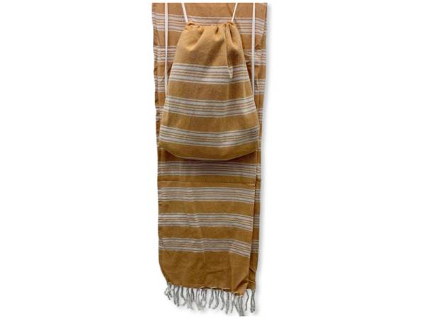 531015 - Sa.co fouta y bolsa ocre