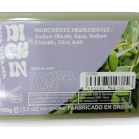 573001 - Dickin Jabon natural green olive oil 080813 100g 8.5x5.5x2.5cm