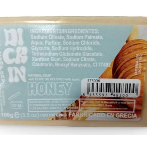573006 - Dickin Jabon natural Colored Honey 080914 100g 8.5x5.5x2.5cm