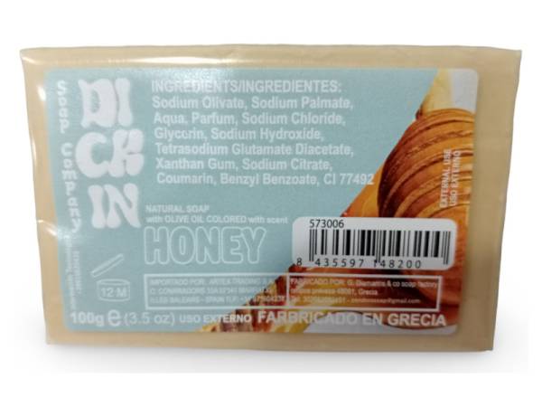 573006 - Dickin Jabon natural Colored Honey 080914 100g 8.5x5.5x2.5cm