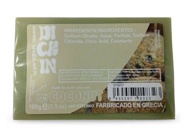 573017 - Dickin Jabon natural green coconut 080891 100g 8.5x5.5x2.5cm