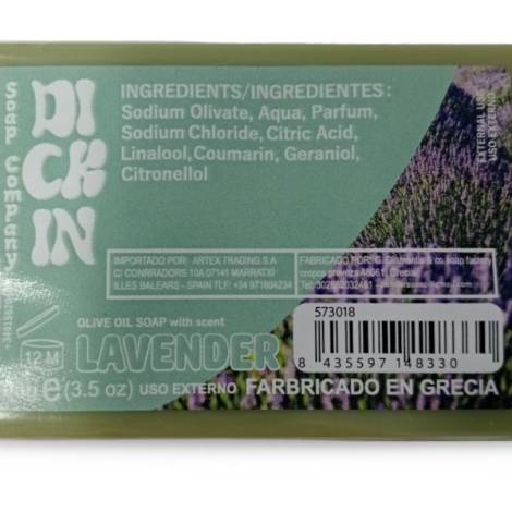 573018 - Dickin Jabon natural green lavender 080891 100g 8.5x5.5x2.5cm