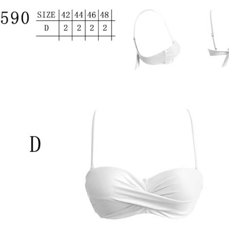 587066 - Sujetador liso blanco 313590 pack 8