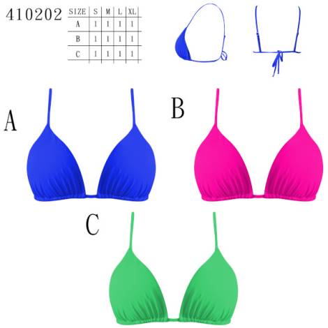 587104 - Sujetador liso colores 410202 pack 12