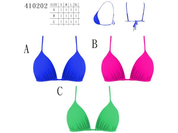 587104 - Sujetador liso colores 410202 pack 12