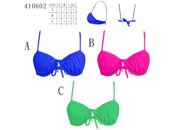 587105 - Sujetador liso colores 410602 pack 12