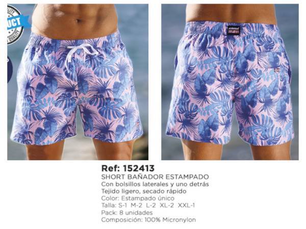 590008 - Bañador estampado flores 152413 micronylon (pack 8)