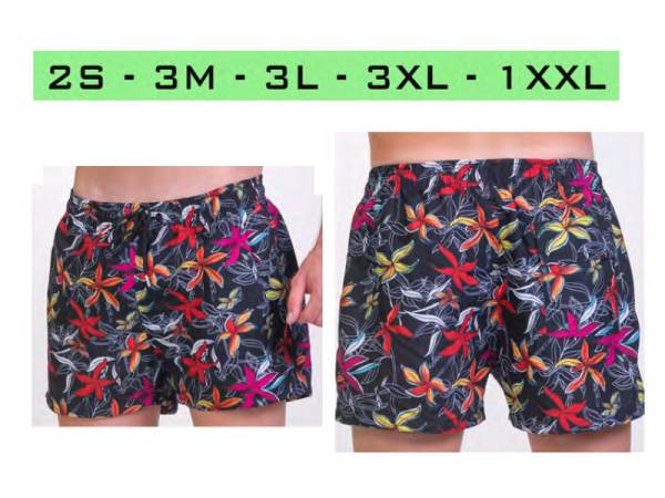 654817 - Bañador hombre floral wr1445 negro (pack 12)
