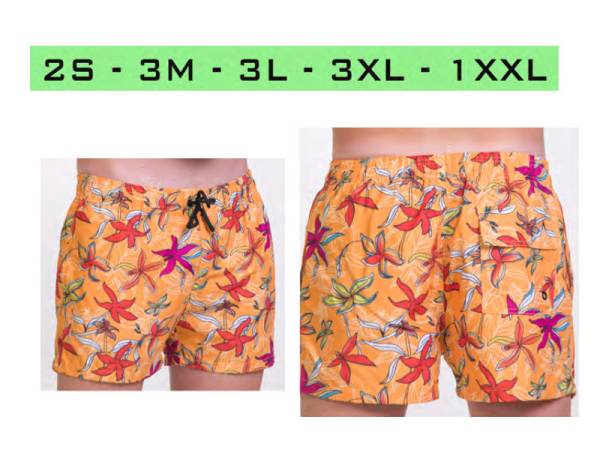 654819 - Bañador hombre floral wr1447 amarillo (pack 12)