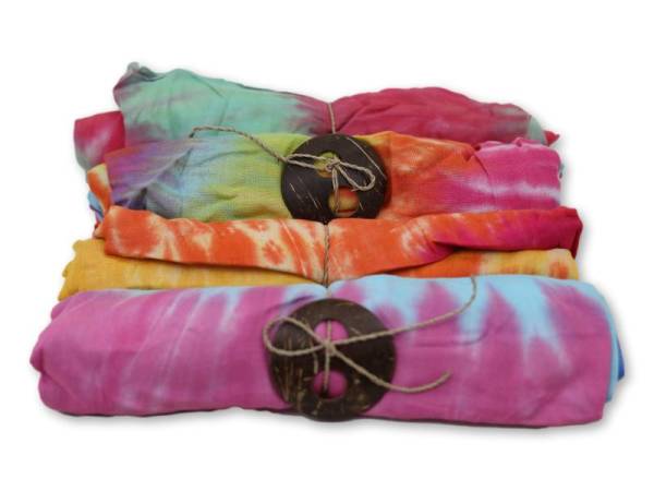 7333619 - Huca beach pareo tie-dye pack 12