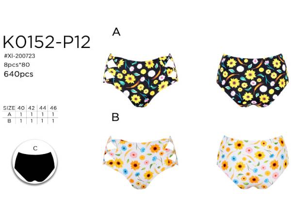 820449 - Tanga k0152-p12 estampado pack 8 (2 col x 4 tallas)