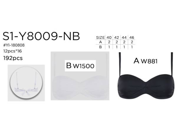 820487 - Sujetador s1-y8009nb pack 12