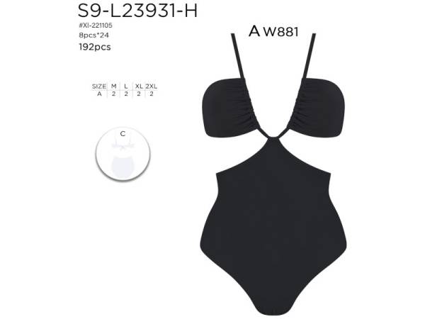 820528 - Bañador S9-L23931-H negro (pack 8)