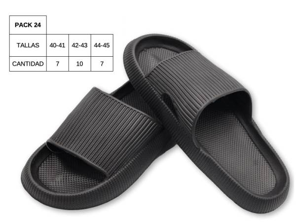 8976641 - Lipper Slipper negra hombre (pack 24)