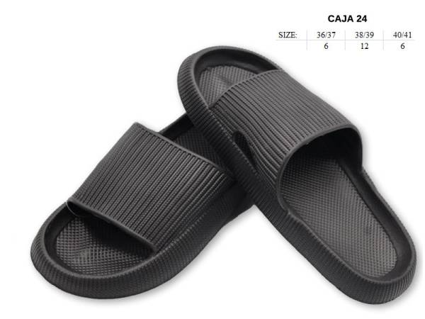 8976897 - Lipper Slipper negra mujer (pack 24)
