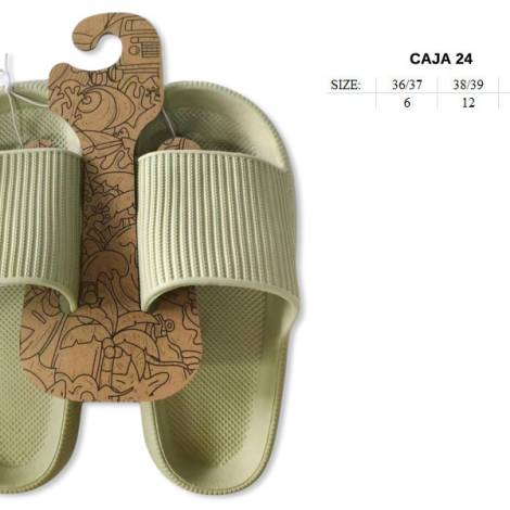 8977180 - Lipper Slipper verde mujer (pack 24)