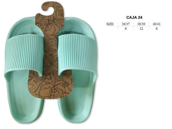 8977182 - Lipper Slipper azul turquesa mujer (pack 24)
