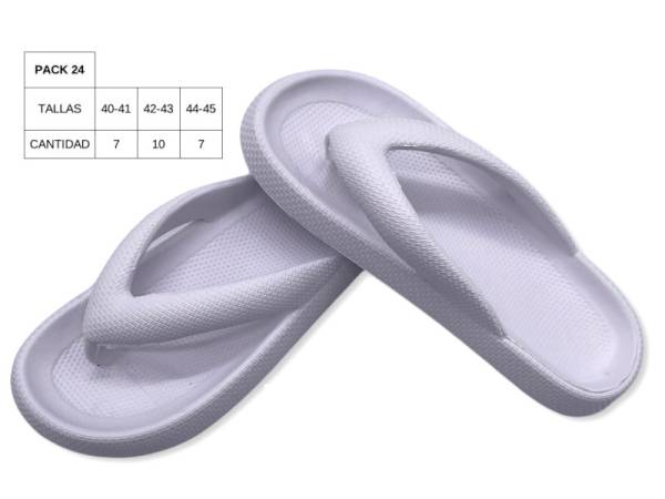 8977409 - Lipper Slipper chancla hombre blanca ( pack 24)