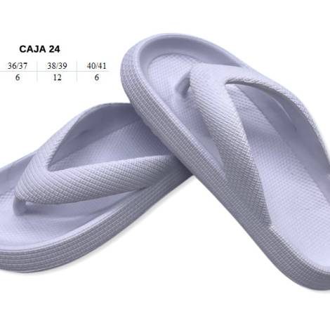 8977411 - Lipper Slipper chancla mujer blanca ( pack 24)