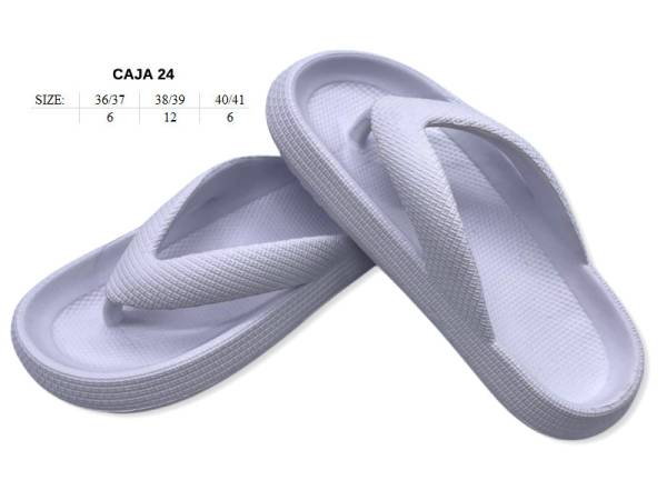 8977411 - Lipper Slipper chancla mujer blanca ( pack 24)
