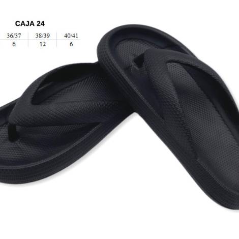 8977412 - Lipper Slipper chancla negra mujer ( pack 24)