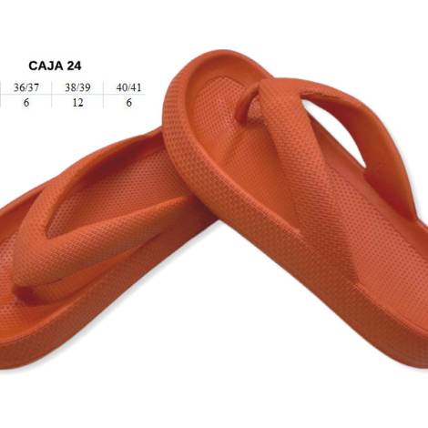 8977414 - Lipper Slipper chancla mujer naranja (pack 24)