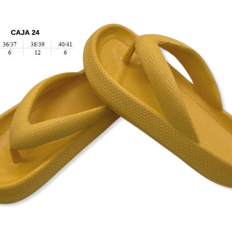 8977415 - Lipper Slipper chancla mujer amarilla (pack 24)