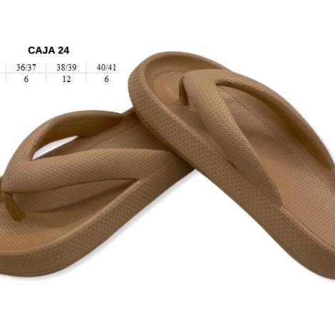 8977416 - Lipper Slipper chancla mujer marron (pack 24)