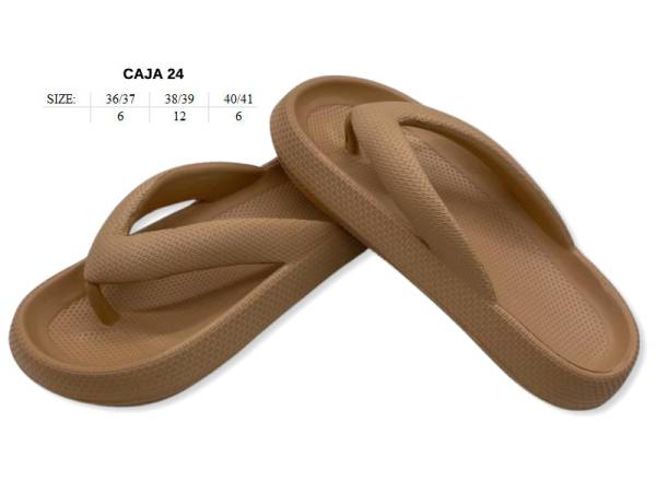 8977416 - Lipper Slipper chancla mujer marron (pack 24)