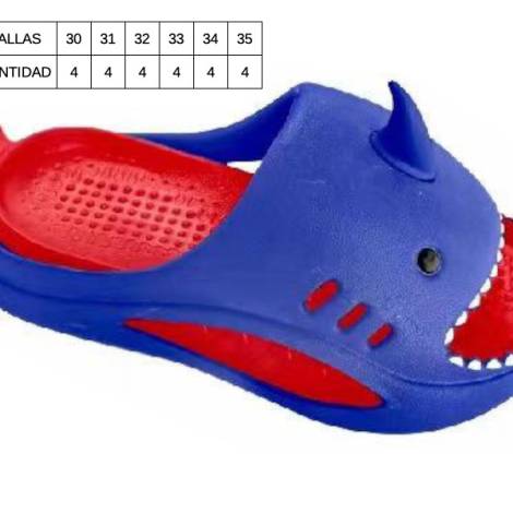 8977653 - Lipper Slipper infantil azul-rojo tallas 30-35 (pack 24)