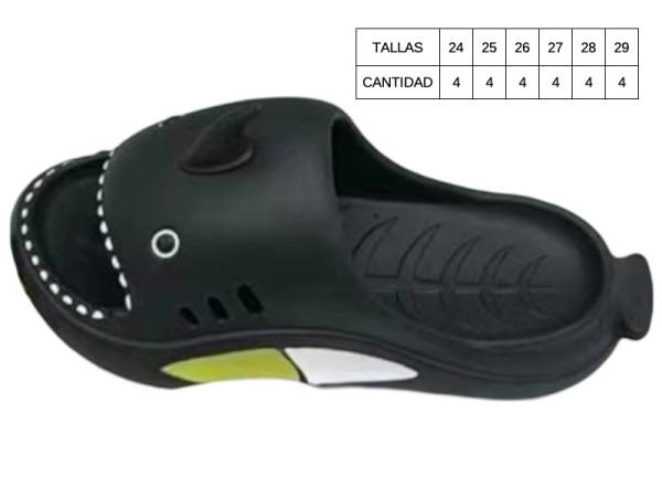 8977656 - Lipper Slipper infantil Negra tallas 24-29 (pack 24)