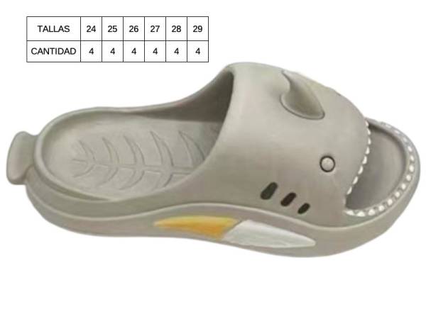 8977657 - Lipper Slipper infantil Gris tallas 24-29 (pack 24)