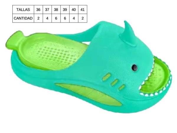 8977659 - Lipper Slipper women Verde-verde tallas 36-41 (pack 24)