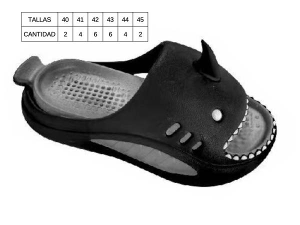 8977660 - Lipper Slipper men negro-gris tallas 40-45 (pack 24)