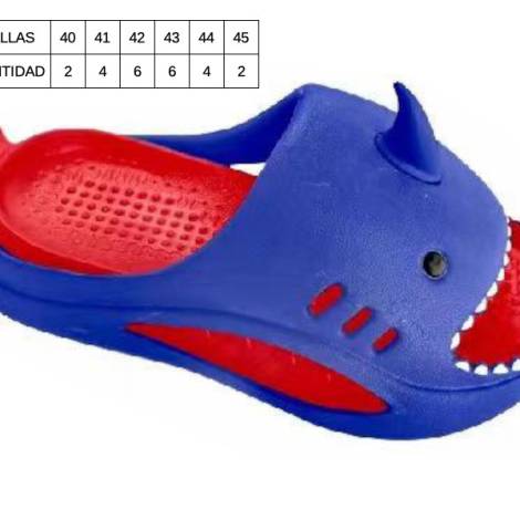 8977661 - Lipper Slipper men azul-rojo tallas 40-45 (pack 24)