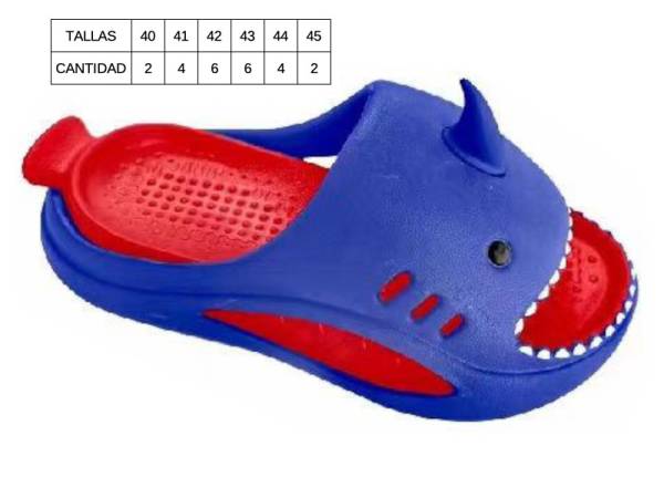 8977661 - Lipper Slipper men azul-rojo tallas 40-45 (pack 24)