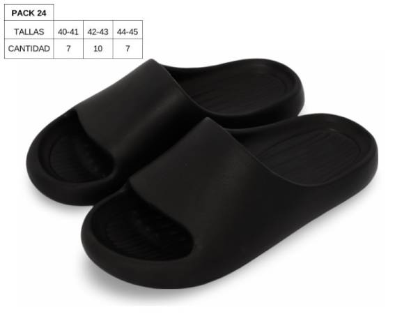 8977946 - Lipper chancla lisa hombre negra
