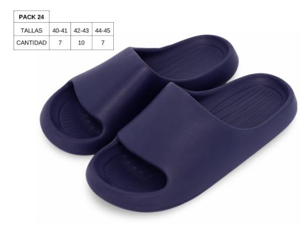 8977948 - Lipper chancla lisa hombre azul
