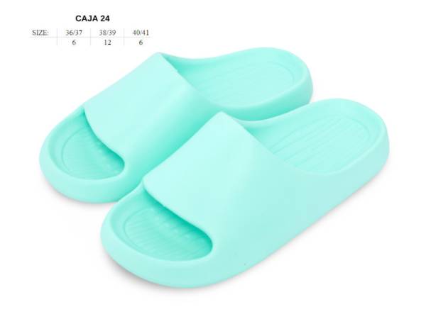 8977952 - Lipper chancla lisa mujer turquesa