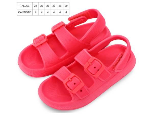 8977954 - Lipper chancla hebilla niño talla24-29 rosa