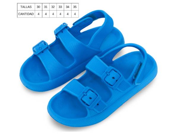 8977959 - Lipper chancla hebilla niño talla30-35 azul