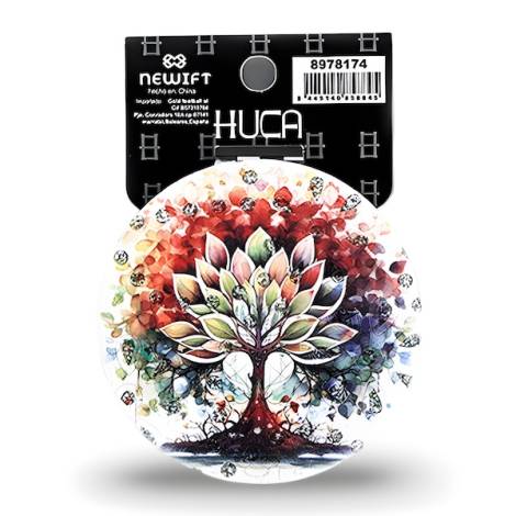 8978174 - Espejo redondo árbol hojas brillo 5
