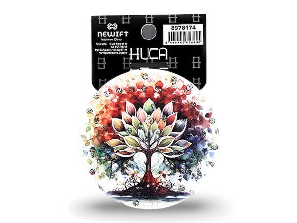 8978174 - Espejo redondo árbol hojas brillo 5