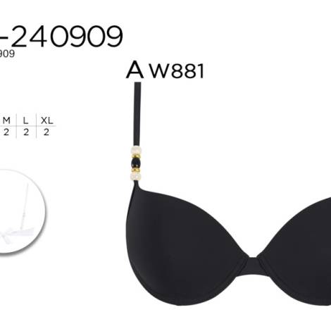 977011 - Sujetador do240909 negro pack 8