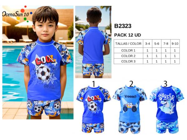 979282 - Conjunto baño b2323 niño pack 12