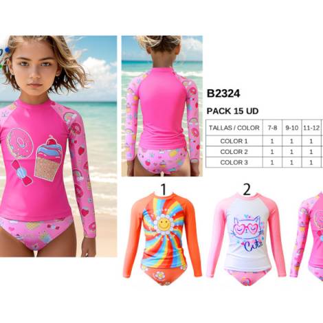 979283 - Conjunto baño b2324 niña pack 15